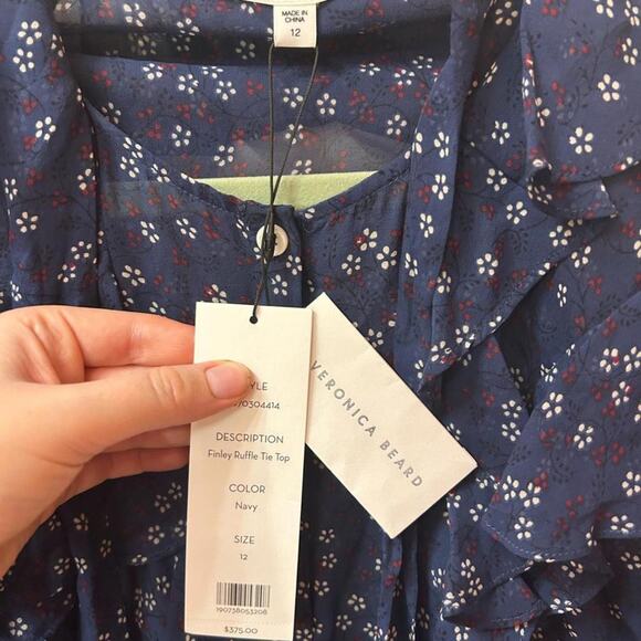 NWT veronica beard finley floral blouse - Picture 7 of 8